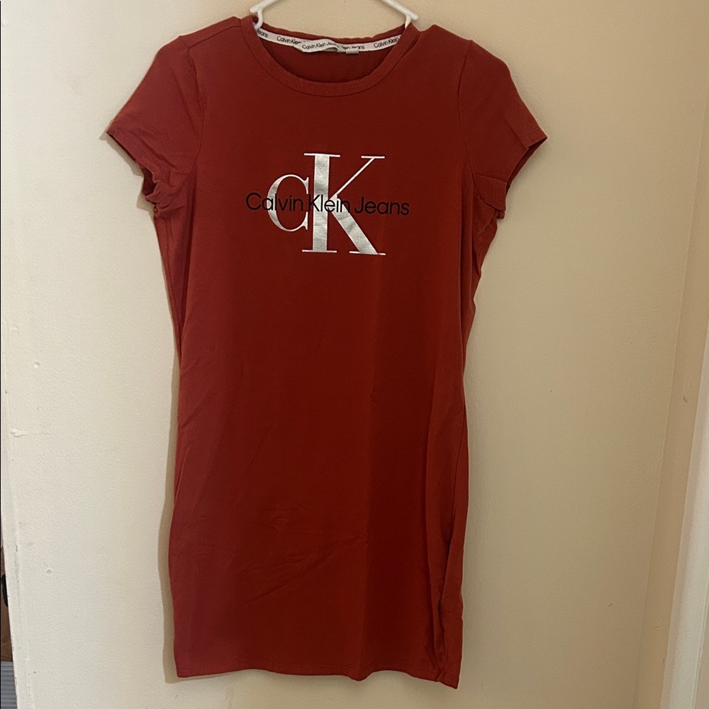 Calvin Klein Rust T-Shirt Dress